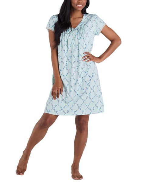 Women's Floral Lace-Trim Nightgown