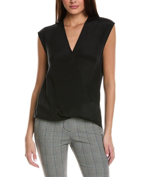 3.1 Phillip Lim Draped Silk Blouse Women's Black 0