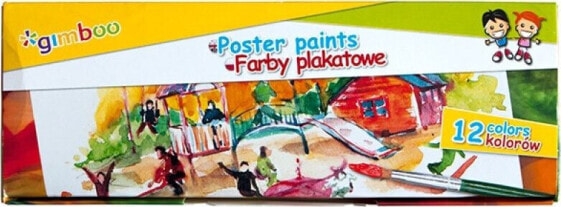 Gimboo Farby plakatowe 12 kolorów 20 ml