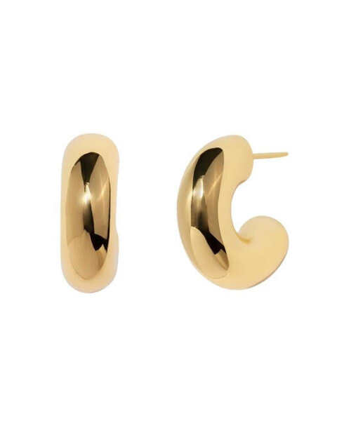 Women's 14K Gold Plated Naomi Medium Chunky Hoops