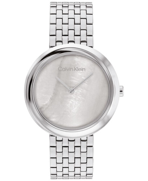 Women's 2H Quartz Silver-Tone Stainless Steel Bracelet Watch 34mm