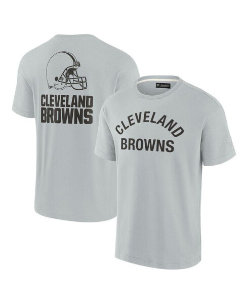 Men's and Women's Gray Cleveland Browns Super Soft Short Sleeve T-shirt