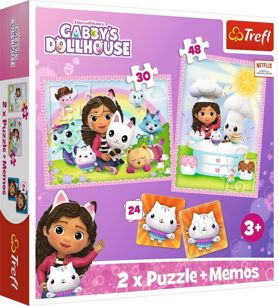 Trefl Puzzle 2w1 memos Gabi z kocim przyjacielem Gabbys Dollhouse