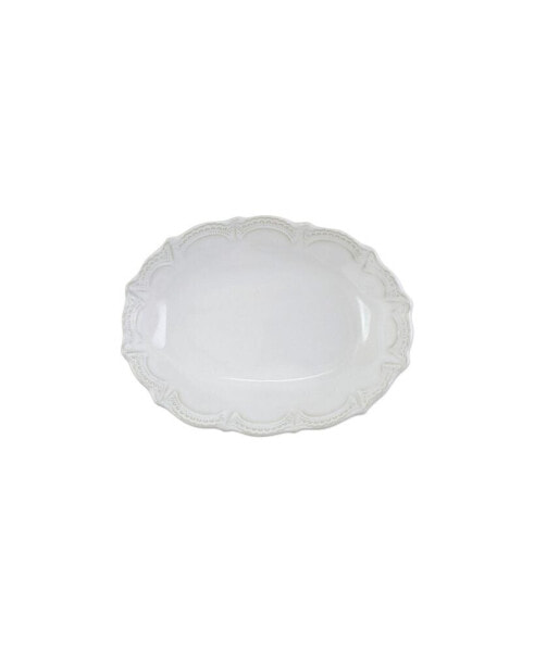 Incanto Stone White Lace Small Oval Bowl