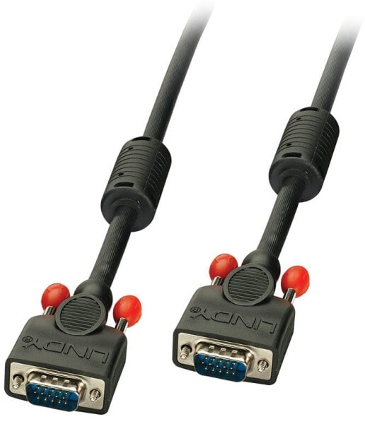 Lindy VGA Cable M/M - black 1m - 1 m - VGA (D-Sub) - VGA (D-Sub) - Male - Male - Black
