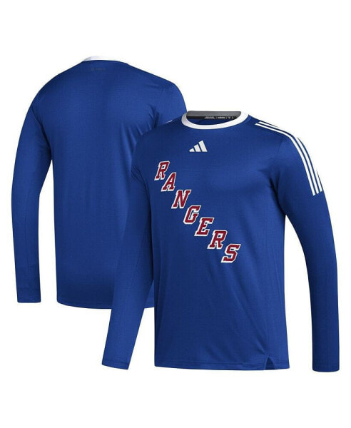 Men's Blue New York Rangers AEROREADY® Long Sleeve T-shirt