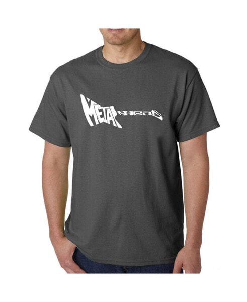 Mens Word Art T-Shirt - Metal Head Guitar