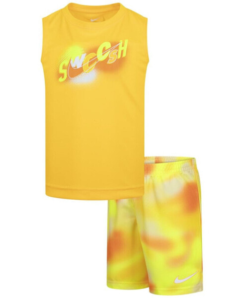 Футболка для малышей Nike Little Boys Hazy Rays Tank Top & Printed Mesh Shorts, 2 Piece Set