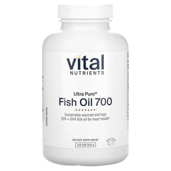 Vital Nutrients, Сверхчистый рыбий жир 700, лимон, 120 мягких капсул
