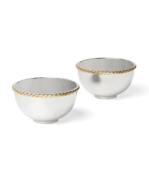 Roseland Metal Nut Bowl, Set of 2