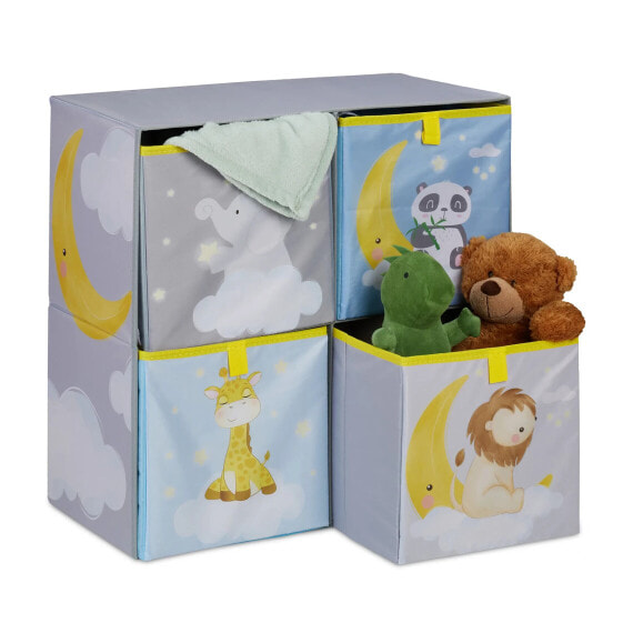 Стеллаж детский Relaxdays с ящиками Kinderregal mit Boxen