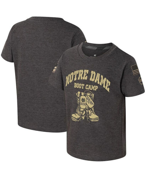 Toddler Boys and Girls Charcoal Notre Dame Fighting Irish OHT Military-Inspired Appreciation Boot Camp T-shirt