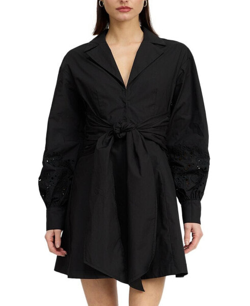 Women's Benedetta Cotton Tie-Waist Shirtdress