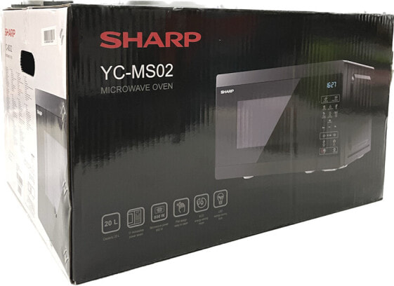 Sharp YC-MS02-EB 20 Liter 800 W Mikrowelle schwarz