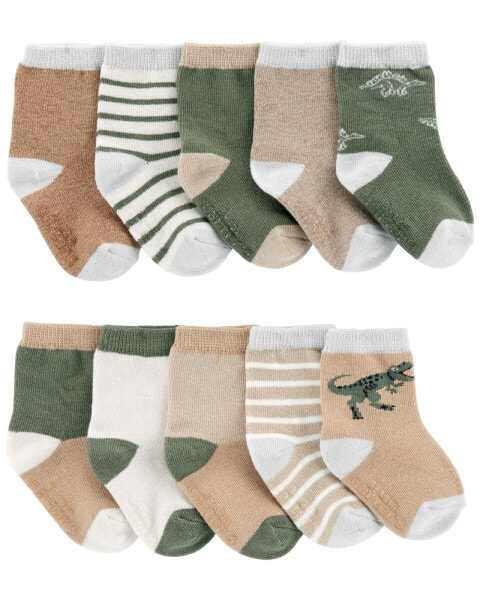 Baby 10-Pack Dinosaur Socks 12-24M