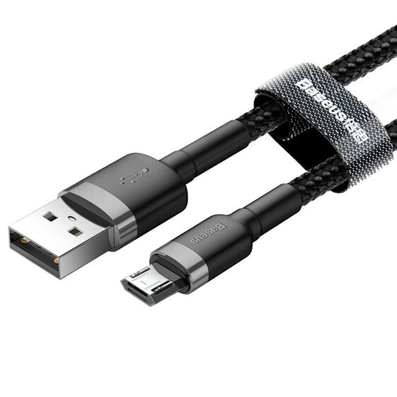 Универсальный кабель USB-MicroUSB Baseus CAMKLF-BG1 Белый Чёрный 1 m