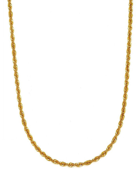 Sparkle Rope Link 18" Chain Necklace (3mm) in 14k Gold