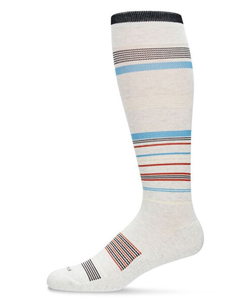 Men's Multi Striped Cotton Compression Socks