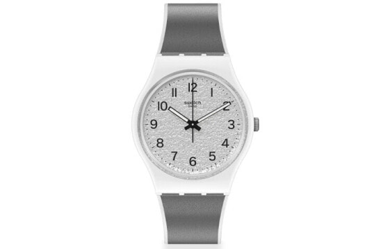 Часы наручные Swatch originals серии GW211, кварцевый механизм, 39.2 мм, серый циферблат, пластиковый корпус, силиконовый ремешок