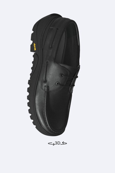 Кожаные топсайдеры с подошвой vibram® ZARA