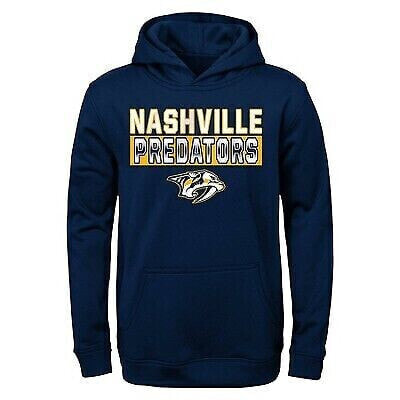 NHL Nashville Predators Boys' Poly Fleece Hooded Sweatshirt - XL