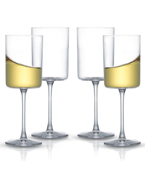 Claire White Wine Glasses, Set of 4