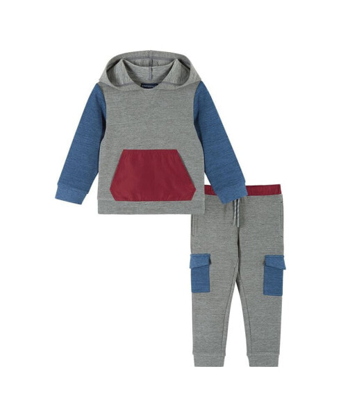 Infant Boys Double Peached Colorblocked Hoodie Set