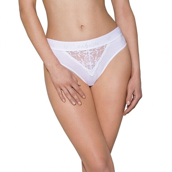 Höschen mit breitem Gummiband und Spitze PANTIES PS001 white - Passion L (46)