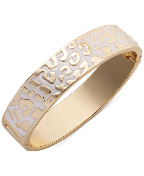 Gold-Tone Leopard Enamel Bangle Bracelet, Created for Macy's