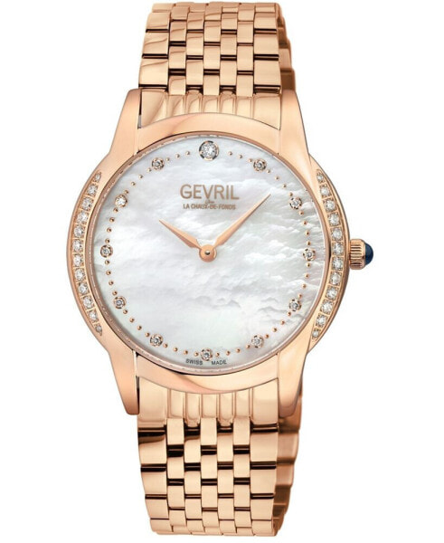 Часы Gevril Airolo Rose Stainless Steel Watch