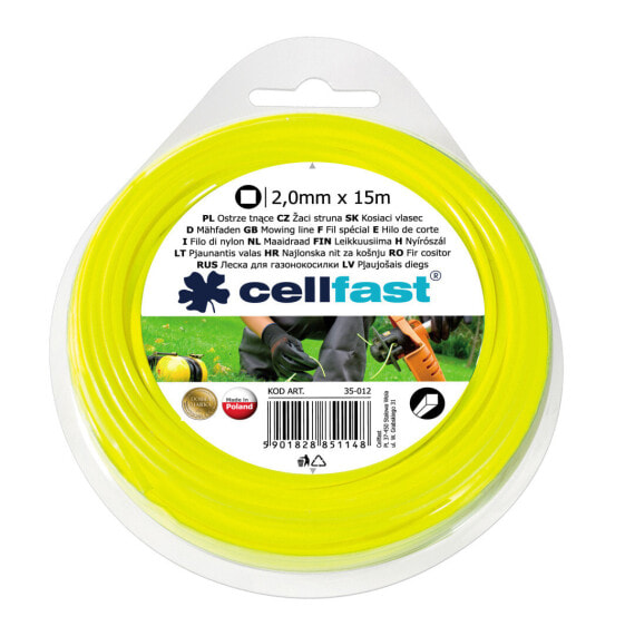 Леска для триммера Cellfast Żyłka tnąca kwadrat 2mm x 15m (35-012)