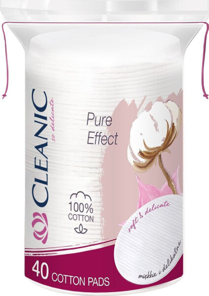 Cleanic Płatki kosmetyczne Pure Effect owalne 1op. 40szt