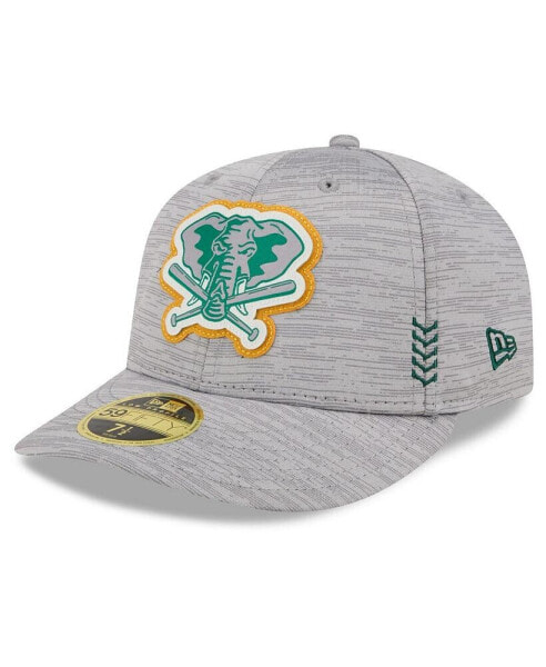Men's Gray Oakland Athletics 2024 Clubhouse Low Profile 59FIFTY Fitted Hat