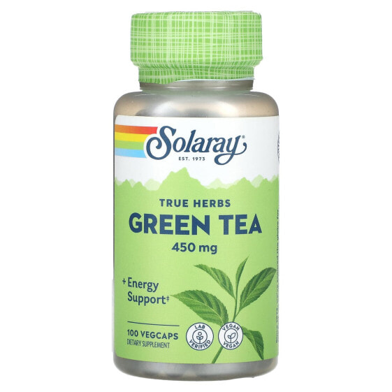 Травяные капсулы True Herbs Зеленый чай 450 мг 100 шт SOLARAY