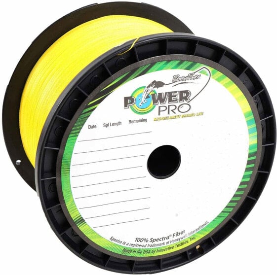 PowerPro Spectra Fishing Braid Line 1500 Yards | Hi Viz Yellow | Pick Line Test