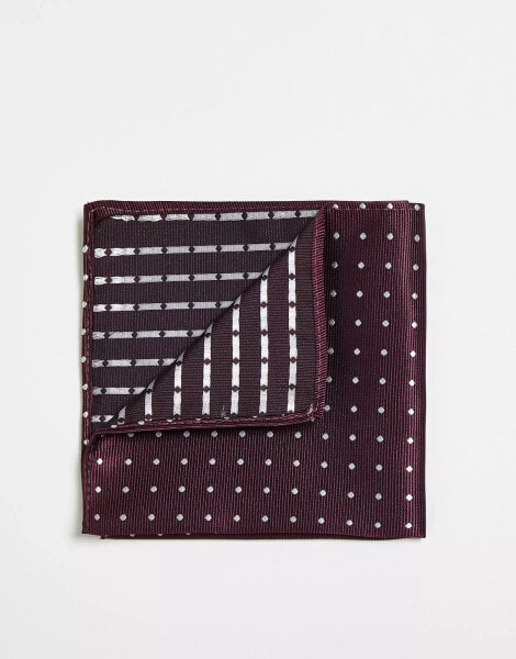 French Connection pocket square in chateaux polka dot