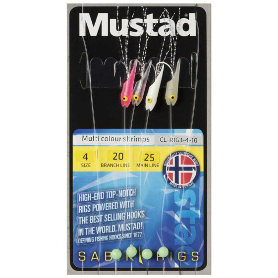 MUSTAD Shrimp 4 Hooks Feather Rig