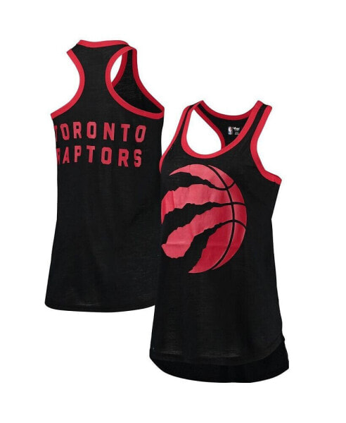 Майка с открытыми плечами Toronto Raptors женская черного цвета от G-III Sports by Carl Banks