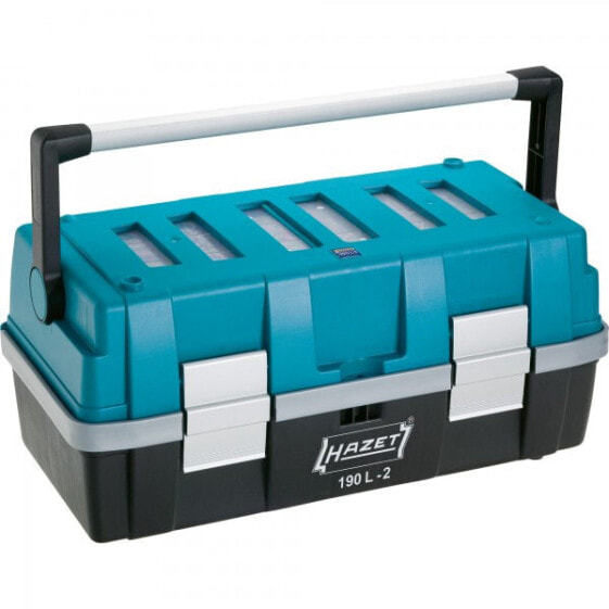 Ящик для инструментов Hazet 190L-2, пластиковый, черный, синий, с петлей, 250 мм, 470 мм