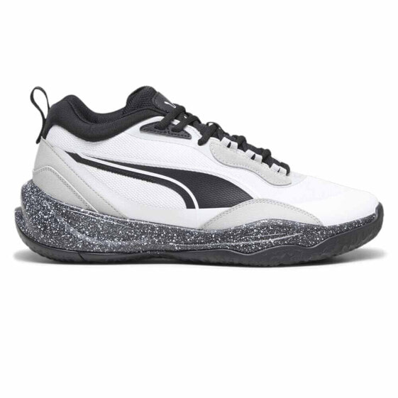 Puma Playmaker Pro Splatter Basketball Mens Grey Sneakers Athletic Shoes 377576