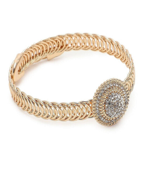 Women's Gold Circular Ripple Bracelet