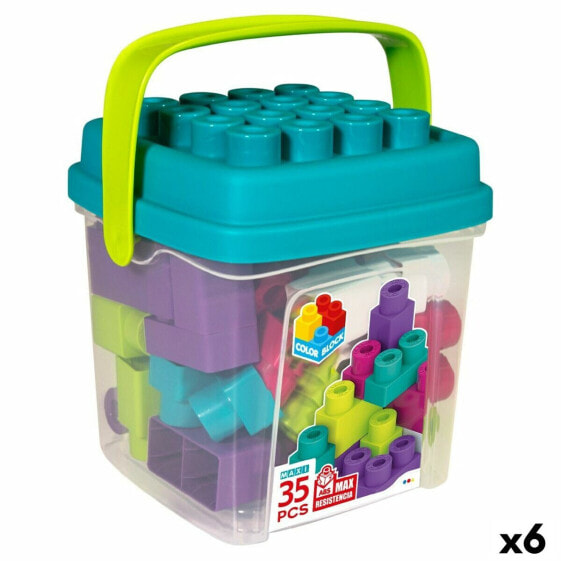 Конструктор COLOR BLOCK Construction set Color Block Trendy Bucket 35 Pieces (6 Units)