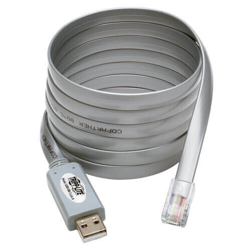 Tripp U209-006-RJ45-X USB-A to RJ45 Serial Rollover Cable (M/M) - Cisco Compatible - 250 Kbps - 6 ft. (1.83 m) - Gray - 1.8 m - RJ-45 - USB 2.0 Type-A