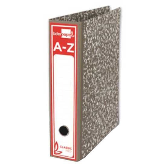 LIDERPAPEL Lever arch file A4 classic red interlaced cardboard without radome spine 80 mm metal compressor