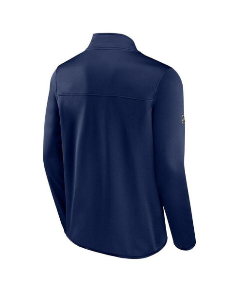 Men's Navy Columbus Blue Jackets Authentic Pro Full-Zip Jacket