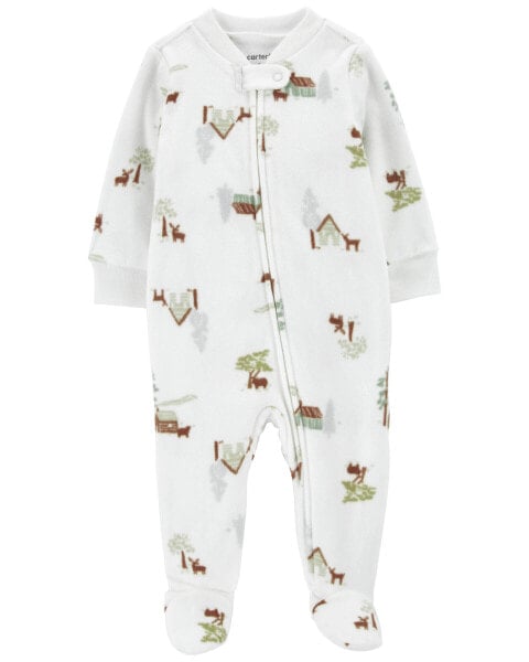 Baby Fleece Zip-Up Footie Sleep & Play Pajamas 3M