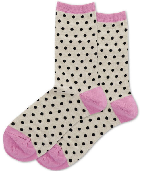 Women's Small Polka Dots Crew Socks