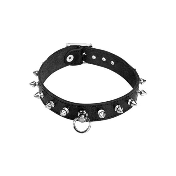 Leder-Halsband mit Killernieten