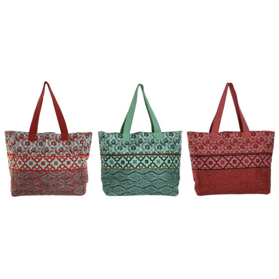 Женская сумка Home ESPRIT Красный Зеленый Коралл 55 x 14 x 35 см (3 шт)