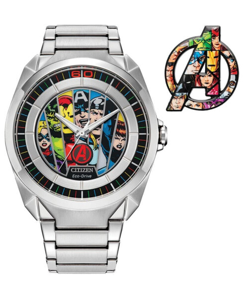 Eco-Drive Men's Marvel Classic Avengers Stainless Steel Bracelet Watch 43mm